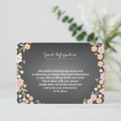 Carte d'information de mariage Charming Garden Flo (Debout devant)