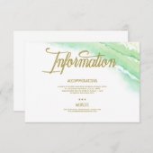 Carte d'information de mariage de destination trop (Devant / Derrière)