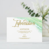 Carte d'information de mariage de destination trop (Debout devant)