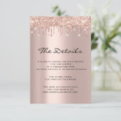 Carte d'information de mariage Détails Navy (Debout devant)