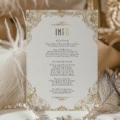 Carte d'information de mariage Élégance Royale Vic