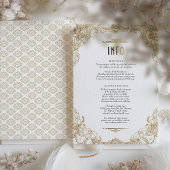 Carte d'information de mariage Élégance Royale Vic
