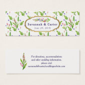 Carte d'Information de Mariage Fleurs d'Été (Devant & derrière)