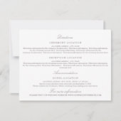 Carte d'information de mariage florale avec pivoin (Devant)