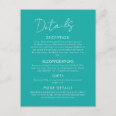 Carte d'information de mariage grand format avec d (Devant)