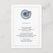 Carte d'information de mariage Marine Sea Shell Be (Devant)