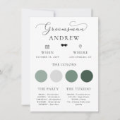 Carte d'information de mariage pour garçon d'honne (Devant)