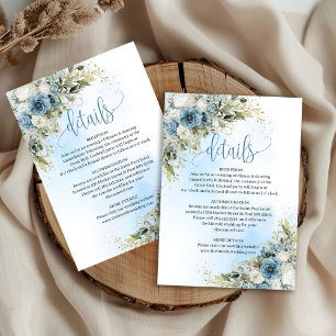 Carte d'information de mariage raffinée poussiéreu