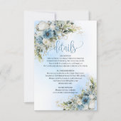 Carte d'information de mariage raffinée poussiéreu (Devant)