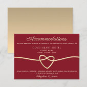 Carte d'information de mariage rouge (Devant / Derrière)