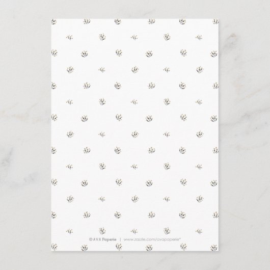 Carte d'information de mariage rustique sur tablea (Dos)