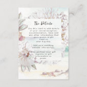 carte d'information de mariage seashage beach (Devant)