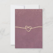 Carte d'information de mariage simple élégante en (Dos)