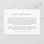 Carte d'information de mariage simple noir et blan (Devant)