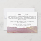 Carte d'information de mariage simple rose poussié (Dos)