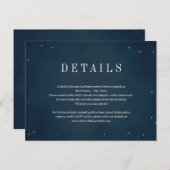 Carte d'information de mariage sous les étoiles (Devant / Derrière)