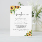 Carte d'information de réception de mariage au tou (Debout devant)