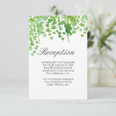 Carte d'information de réception de mariage avec v (Debout devant)