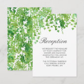 Carte d'information de réception de mariage avec v (Devant / Derrière)