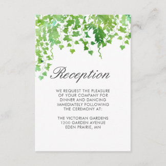 Carte d'information de réception de mariage avec v