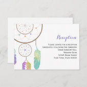 Carte d'information de réception de mariage Boho D (Devant / Derrière)