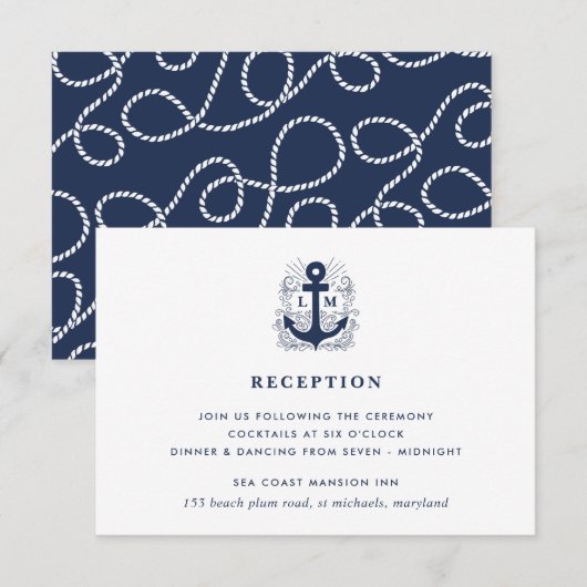 Carte d'information de réception nautique Well Anc (Devant / Derrière)