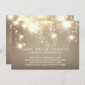 Carte d'information de réservation Gold Subtle Par (Devant / Derrière)