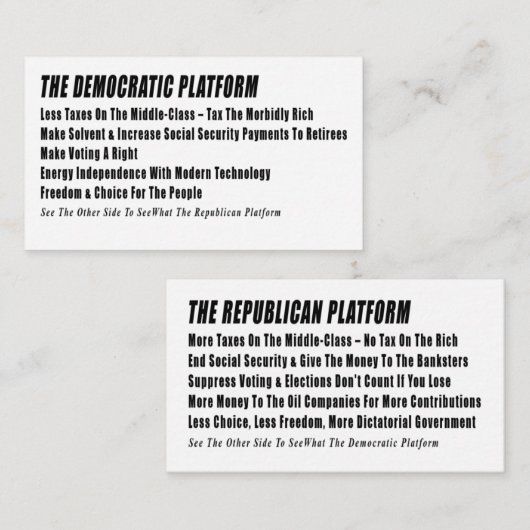 Carte d'information de vote (Devant / Derrière)