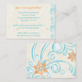 Carte d'information de voyage Mariage Starfish (Devant / Derrière)