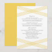Carte d'information Déco Moderne Jaune (Devant / Derrière)