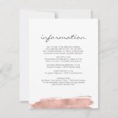 Carte d'information du Bat mitzvah rose Gold (Devant)