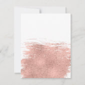 Carte d'information du Bat mitzvah rose Gold (Dos)