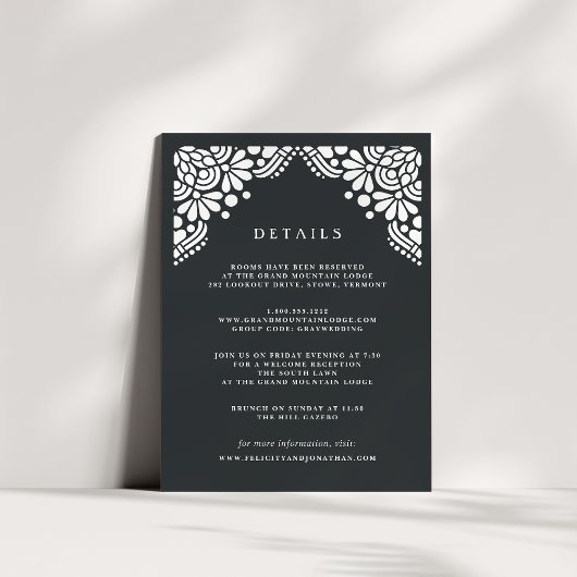 Carte d'information du client Beaux Arts | Charbon