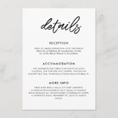 Carte d'information du mariage (Devant)