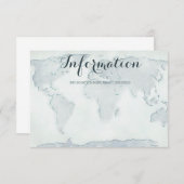 Carte d'information du mariage Carte d'aquarelle (Devant / Derrière)