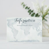 Carte d'information du mariage Carte d'aquarelle (Debout devant)