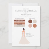 Carte d'information du Mariage de Bridesmaid Folia (Dos)