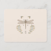 Carte d'information du Mariage de dragonfly vintag (Dos)