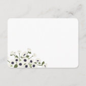 Carte d'information du Mariage de fleurs d'anémone (Dos)
