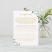 Carte d'information du Mariage de la feuille d'or (Debout devant)