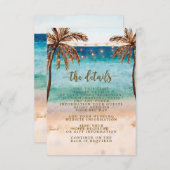 carte d'information du mariage de la scène de la p (Devant / Derrière)