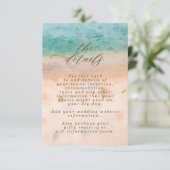 carte d'information du mariage de la scène de plag (Debout devant)