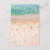 carte d'information du mariage de la scène de plag (Dos)