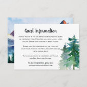 Carte d'information du Mariage de montagne (Devant / Derrière)