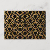 Carte d'information du Mariage du ventilateur Gold (Dos)