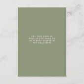 carte d'information du mariage floral fleur sauvag (Dos)