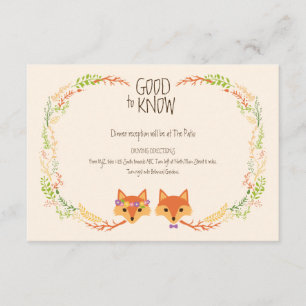 Carte d'information du Mariage ivoirien Foxes de b