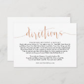 Carte d'information du Mariage rose Gold (Devant / Derrière)