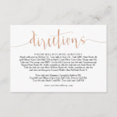 Carte d'information du Mariage rose Gold (Devant)