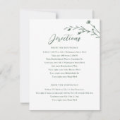 Carte d'information du Mariage Rustic Dark Green F (Devant)